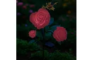 Solární zahradní LED lampa – růže