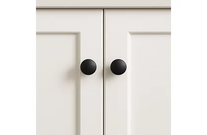 Nábytkové úchytky – knopky černé - 10 kusů