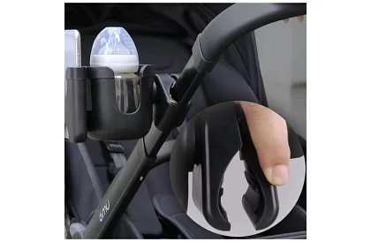 Držák na nápoje a telefon na rukojeť kočárku