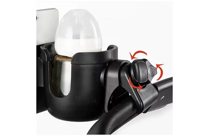 Držák na nápoje a telefon na rukojeť kočárku