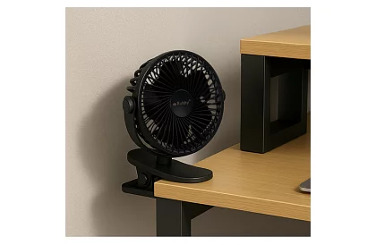 Bezdrátový ventilátor s klipem – nabíjecí USB-C 1200 mAh