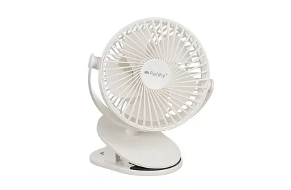 Bezdrátový ventilátor s klipem - bílý – nabíjecí USB-C 1200 mAh
