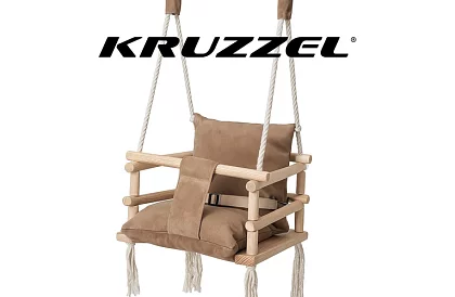 Dětská závěsná houpačka – béžový samet