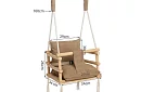 Dětská závěsná houpačka – béžový samet