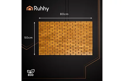 Bambusová koupelnová předložka – 80×50 cm