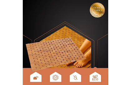 Bambusová koupelnová předložka – 80×50 cm