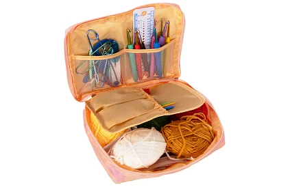 Sada na háčkování v pouzdře s doplňky – 58 dílů