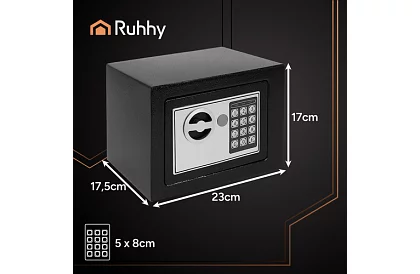 Kombinovaný trezor s kódovým zámkem a klíčem