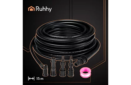 Vysokotlaká hadice na čištění potrubí a povrchů – 15 metrů