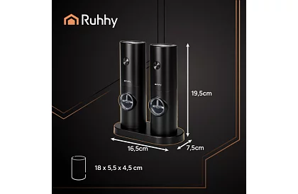 Sada elektrických mlýnků se stojánkem – 2 kusy