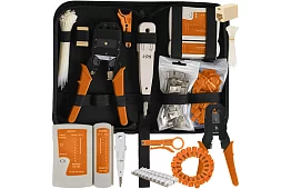 Tester kabelů RJ45/RJ11 + krimpovací kleště - vše pro instalaci ethernet sítě