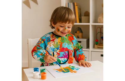 Dětská malířská zástěra pro děti 1–3 let