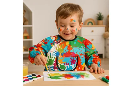 Dětská malířská zástěra pro děti 1–3 let