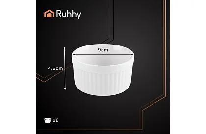 Zapékací porcelánové misky RAMEKINY – 6 kusů v sadě