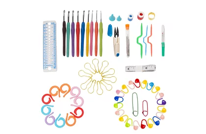 Háčkovací sada 113 kusů - Kompletní sada pro háčkování