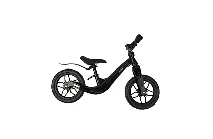 Dětské lehké odrážedlo černé – 12" kola + ramenní popruh