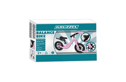 Dětské lehké odrážedlo růžové – 12 kola + ramenní popruh