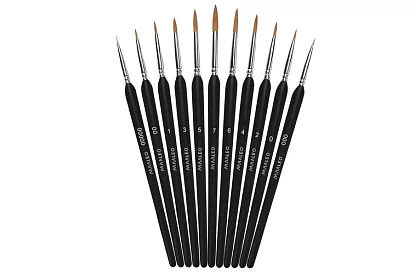 Umělecké štětce na malování – 11 kusů + stojánek