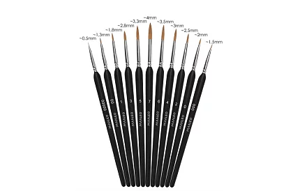 Umělecké štětce na malování – 11 kusů + stojánek