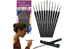 Umělecké štětce na malování – 11 kusů + stojánek