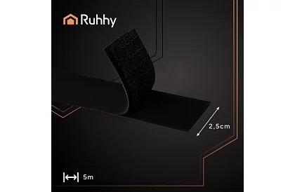 Samolepící suchý zip 2,5 x 500 cm – černý