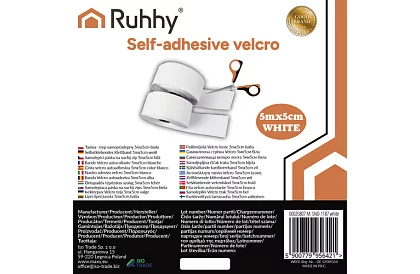 Samolepící suchý zip 5 x 500 cm – bílý