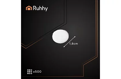 Samolepící suchý zip – kolečka 18 mm, 500 kusů, bílý