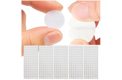 Samolepící suchý zip – kolečka 18 mm, 500 kusů, bílý