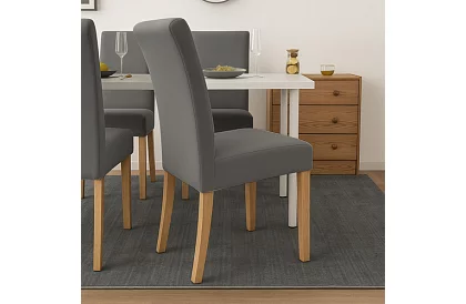 Univerzální potahy na židle – 6 kusů – Tmavě šedá