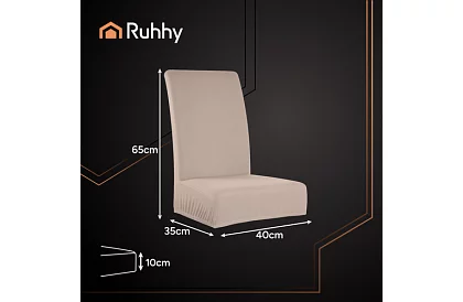 Univerzální potahy na židle – 6 kusů – Béžová