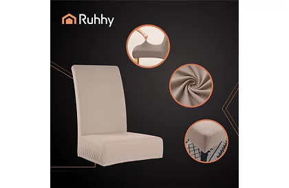 Univerzální potahy na židle – 6 kusů – Béžová