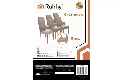 Univerzální potahy na židle – 6 kusů – Béžová