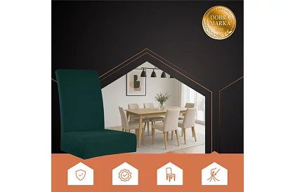 Univerzální potahy na židle – 6 kusů – Zelená