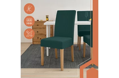 Univerzální potahy na židle – 6 kusů – Zelená