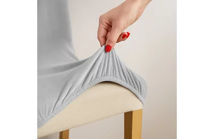 Univerzální potahy na židle – 6 kusů – Šedá