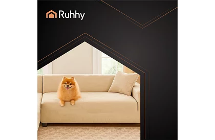 Napínací potah na sedačku 145–185 cm – Béžový samet