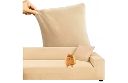 Napínací potah na sedačku 145–185 cm – Béžový samet