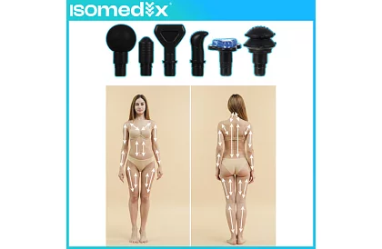 Masážní pistole na uvolnění svalů + 12 nástavců