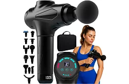 Masážní pistole na uvolnění svalů + 12 nástavců