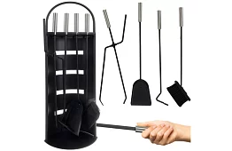 Sada příslušenství  nářadí ke krbu 5 v 1