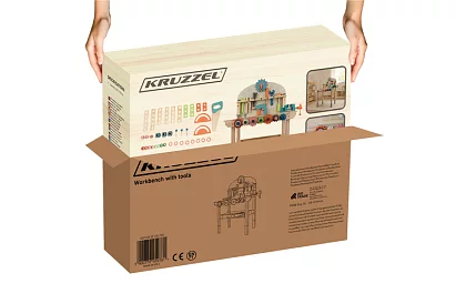 Dětská dílna – stůl s dřevěným nářadím 3 v 1