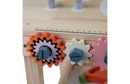 Dětská dílna – stůl s dřevěným nářadím 3 v 1