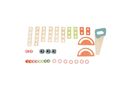 Dětská dílna – stůl s dřevěným nářadím 3 v 1