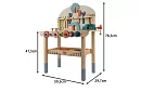 Dětská dílna – stůl s dřevěným nářadím 3 v 1