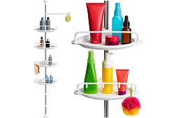 Rohová a teleskopická polička do sprchy - 240-310 cm