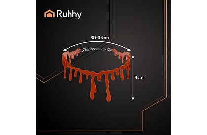Krvavý halloweenský náhrdelník s motivem kapající krve