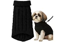 Obleček teplý svetr pro psa, kočku – velikost L – černý