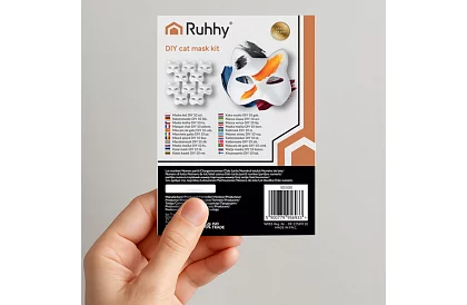 Kočičí masky na karneval 10 kusů – DIY sada k malování