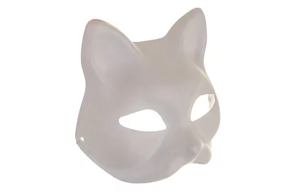 Kočičí masky na karneval 10 kusů – DIY sada k malování