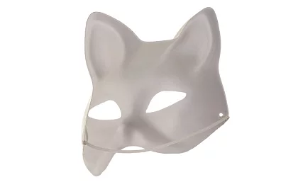 Kočičí masky na karneval 10 kusů – DIY sada k malování